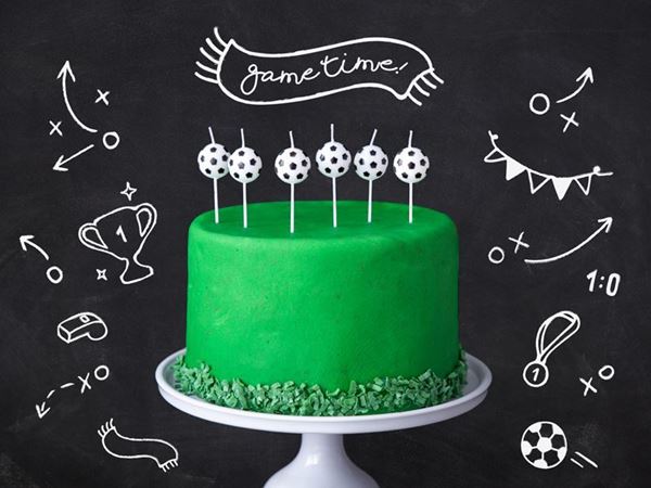 6 Velas Bolas De Futebol