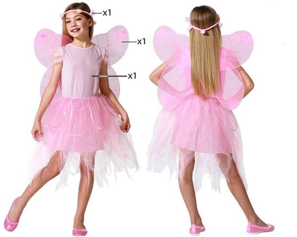 Fato Fada Rosa 5-6 Anos