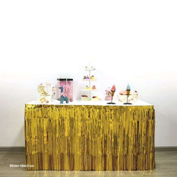 Saia De Mesa Metalizada Ouro