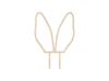 Topper Madeira Orelhas De Coelho 20cm