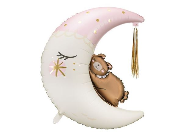 Balão Foil Teddy Bear On The Moon