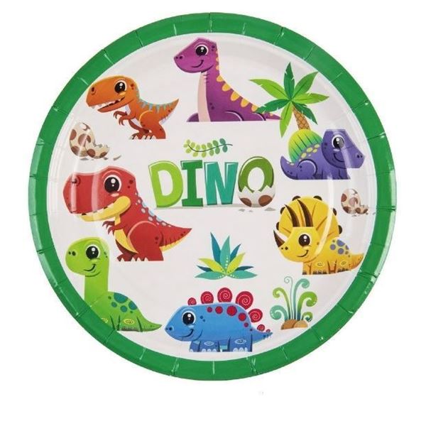 6 Pratos Dino Fun 23cm