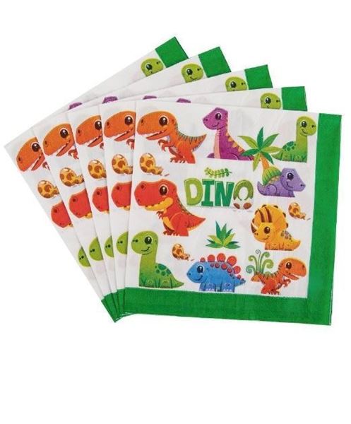 16 Guardanapos Dino Fun