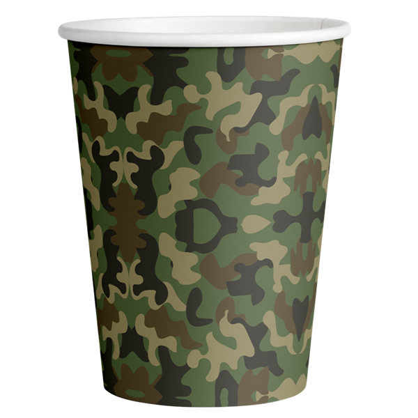 8 Copos Camuflado