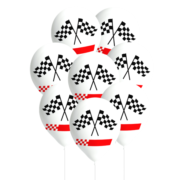 8 Balões Latex Racing