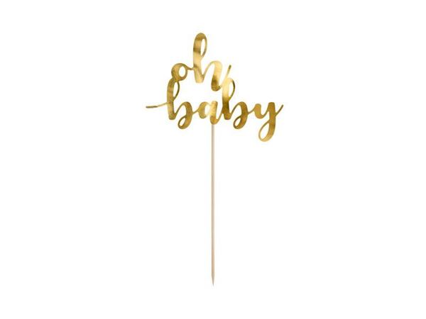Cake Topper Oh Baby 25cm Ouro