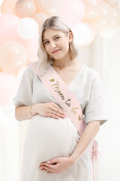 Faixa Mom To Be Rosa 75cm