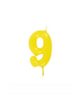 Vela Artesanal Amarelo Nº 9