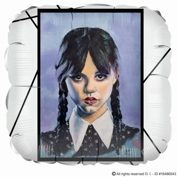 Balão Foil 18" Wednesday Addams Family
