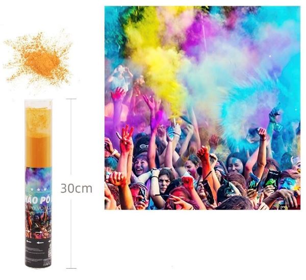 Canhão Pó Holi 30cm Laranja
