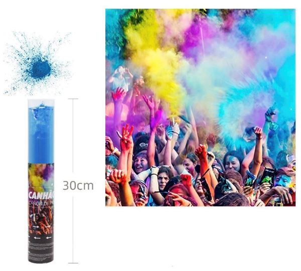 Canhão Pó Holi 30cm Azul