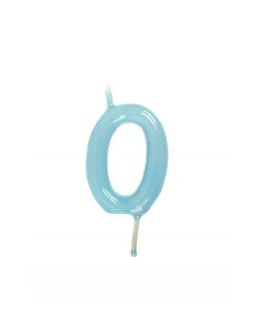 Vela Artesanal Azul Bebé Nº0