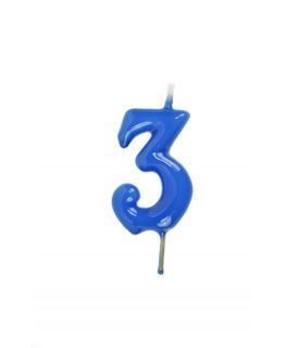 Vela Artesanal Azul Nº3