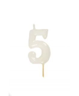 Vela Artesanal Branco Nº5
