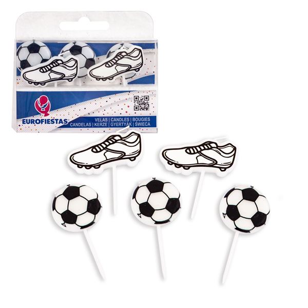 5 Velas Bola E Bota Futebol