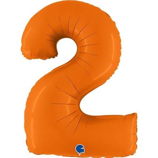 Balão Foil Número 2 Laranja Matte