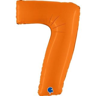 Balão Foil Número 7 Laranja Matte