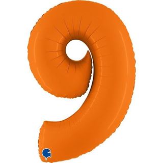 Balão Foil Número 9 Laranja Matte