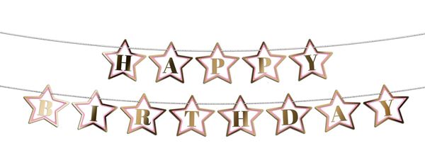 Grinalda Happy Birthday Estrelas