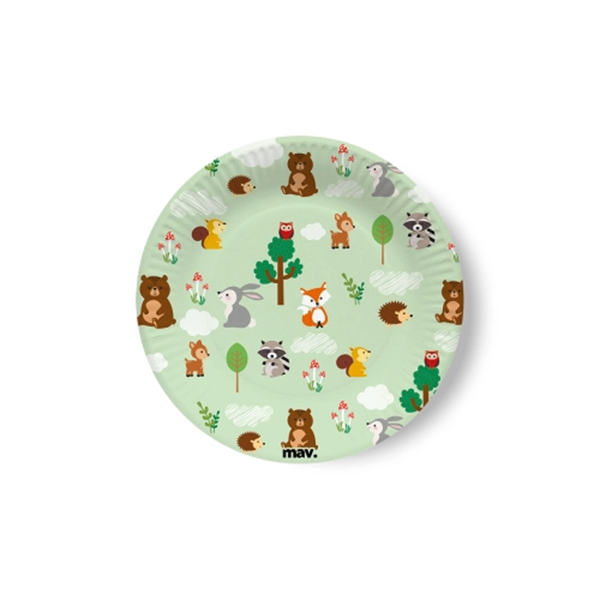 8 Pratos 18cm Woodland