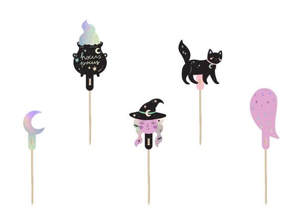 6 Cupcake Toppers Halloween 14cm