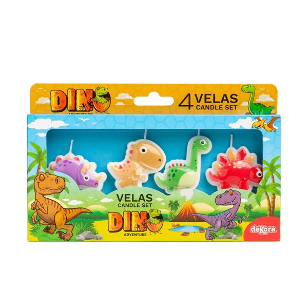 4 Velas Dinossauros
