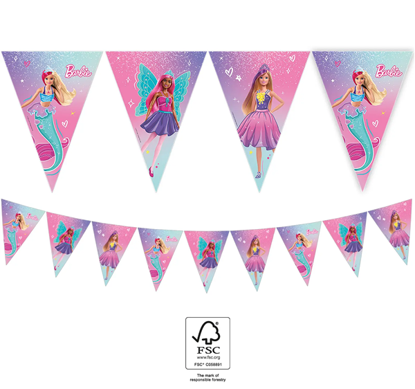 Bandeirinha Triangular Barbie
