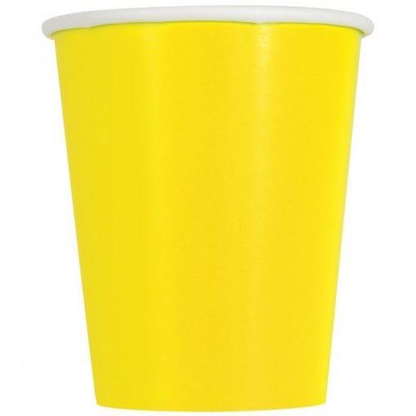 14 Copos Papel Amarelo