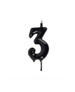Vela Artesanal Preto Nº 3