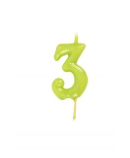 Vela Artesanal Verde Pistachio Nº3