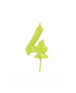 Vela Artesanal Verde Pistachio Nº4