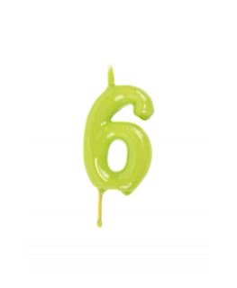 Vela Artesanal Verde Pistachio Nº6