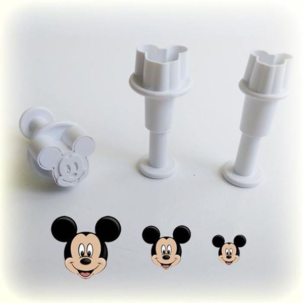 CORTANTE MINI C/ EJETOR MICKEY 3PCS