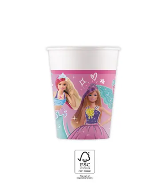 8 Copos Barbie
