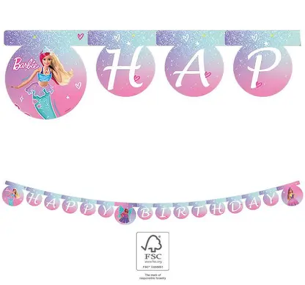 Banner Happy Birthday Barbie
