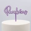 Topper Acrilico Parabéns Violeta & Branco