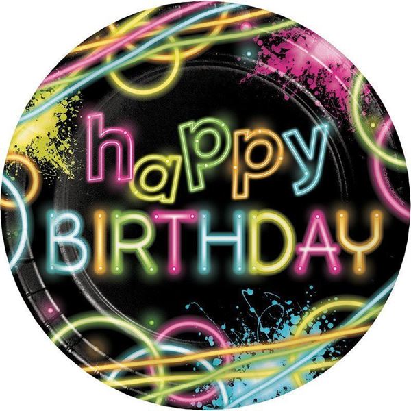 Balão Foil Neon Happy Birthday 45cm