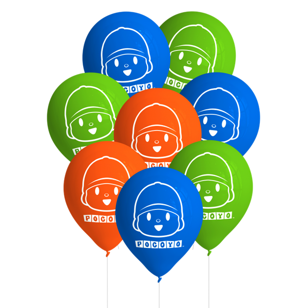 8 Balões Latex Pocoyo