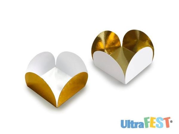Caixeta Papel Ouro Branco 50un