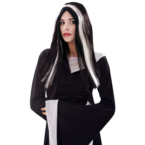 Peruca De Bruxa Preta E Branca