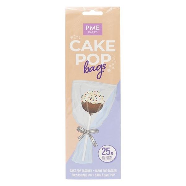 25 Sacos Para Cake Pops 254 X 76mm