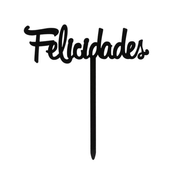 Topo De Bolo Preto Felicidades