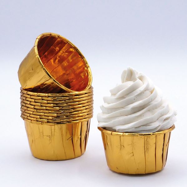Cápsulas Cupcake Ouro 24un