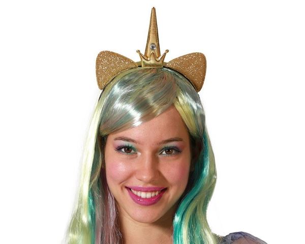 Bandolete Unicórnio Dourado Coroa