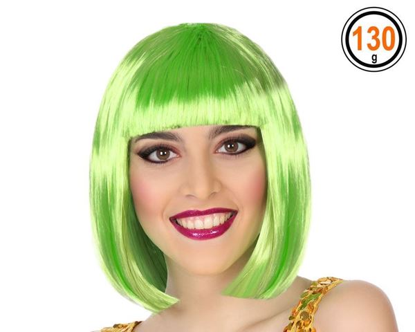 Peruca Verde Com Franja