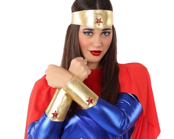 Conjunto Super Herói Tiara E Bracetes