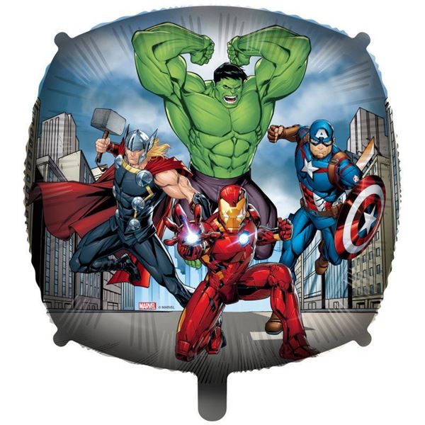 Balão Foil Avengers Quadrado 46cm