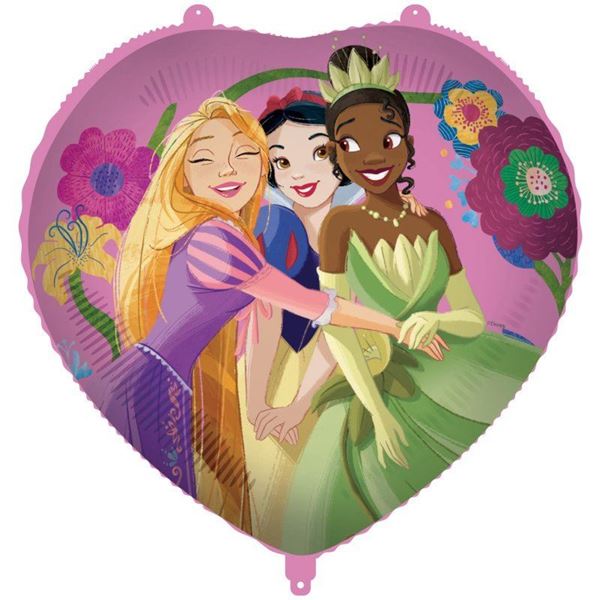 Balão Foil Princesas Disney Coração 46cm