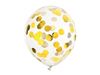 6 Balões Latex Com Confettis Ouro 30cm