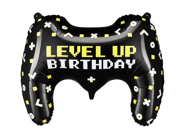 Balão Foil Comando Consola Level Up Birthday
